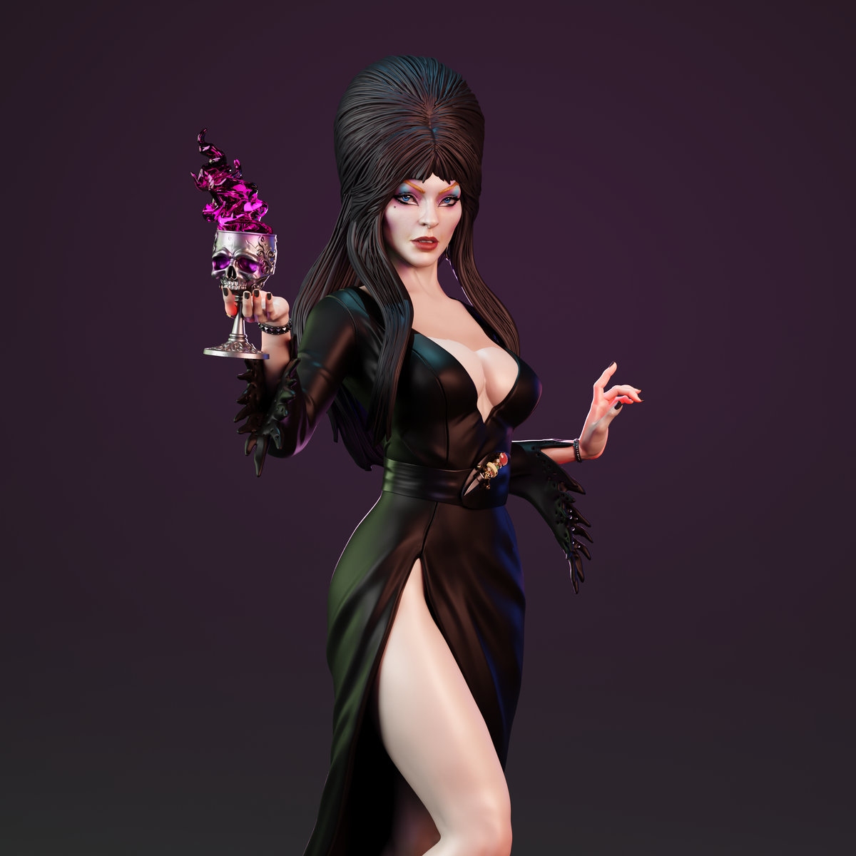 Elvira Mistress of the Dark Sculpture (75mm to 500mm) - Unassembled/Unpainted/3D Print