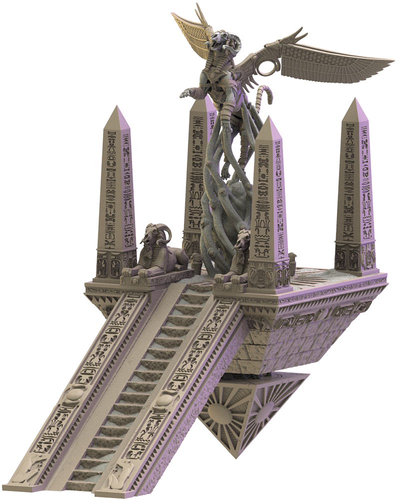 Criosphinx on Amun-Re Temple - Tomb Kings - Undead - TTRPG - Wargaming - Dungeons and Dragons