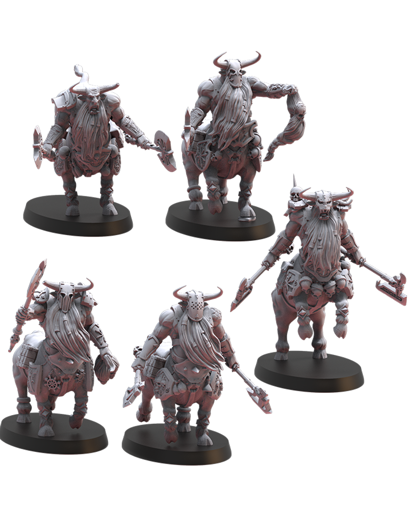 Bul-thaurs Unit (x5) Chaos Dwarves - TTRPG - Wargaming - Dungeons and Dragons