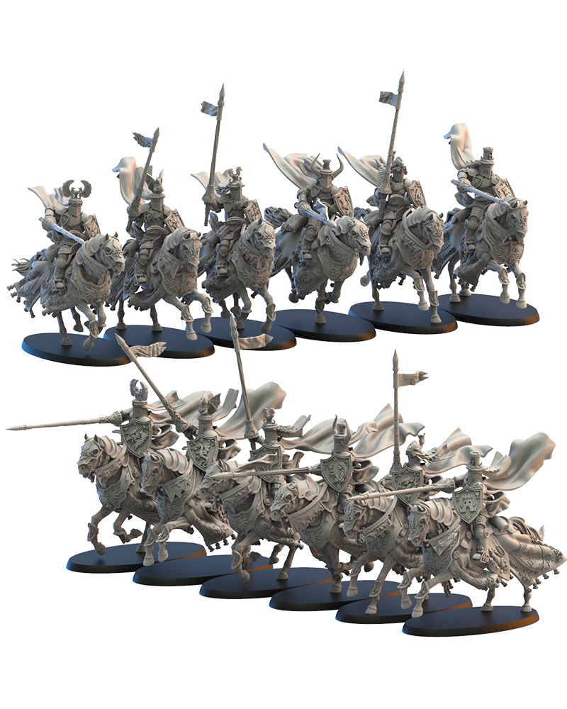 Calix Knights (x6) - Bretons - TTRPG - Wargaming - Dungeons and Dragons