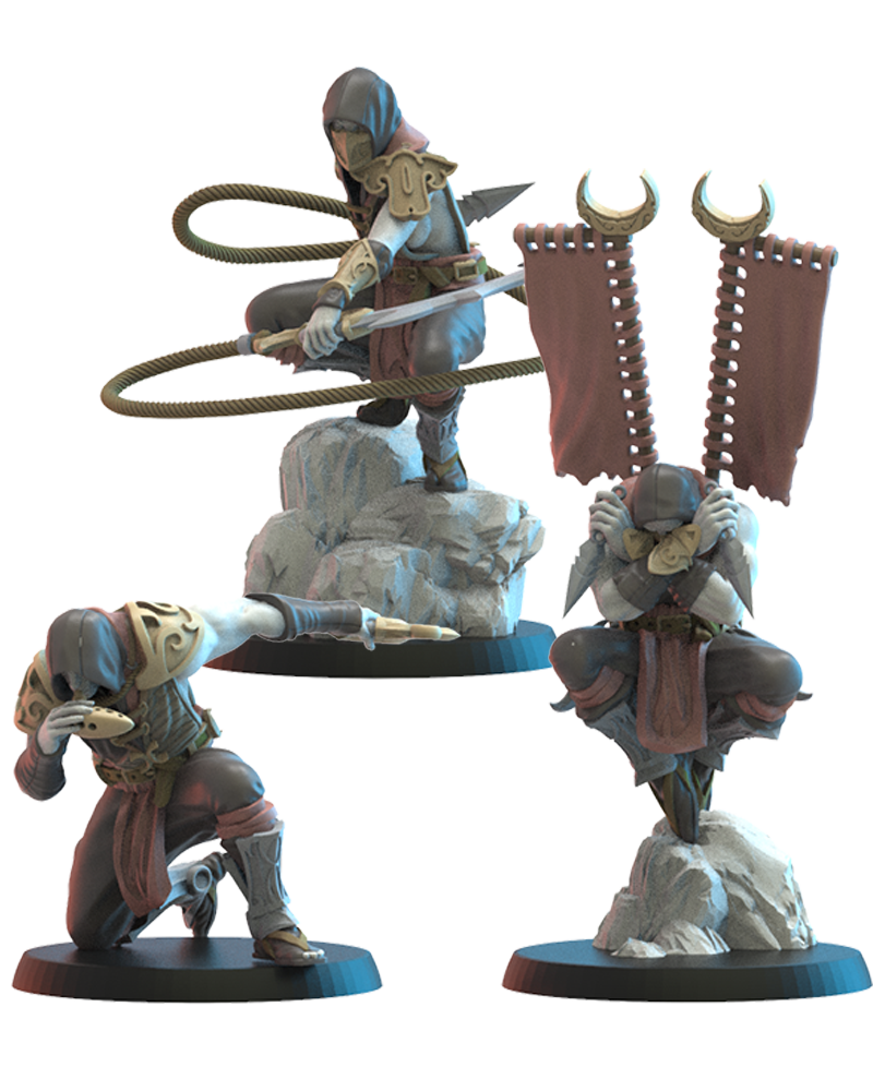 Dākumūn Shinobi CG (x3) - Night Elves - TTRPG - Wargaming - Dungeons and Dragons