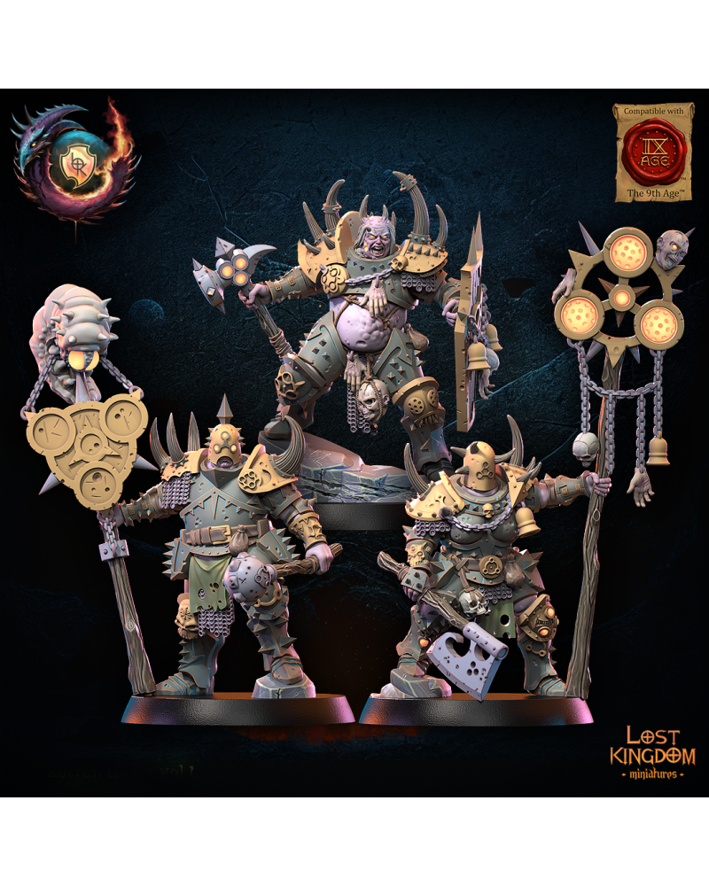 Gluttony Warriors CG (x3) - Warriors of the Dark Gods - TTRPG - Wargaming - Dungeons and Dragons