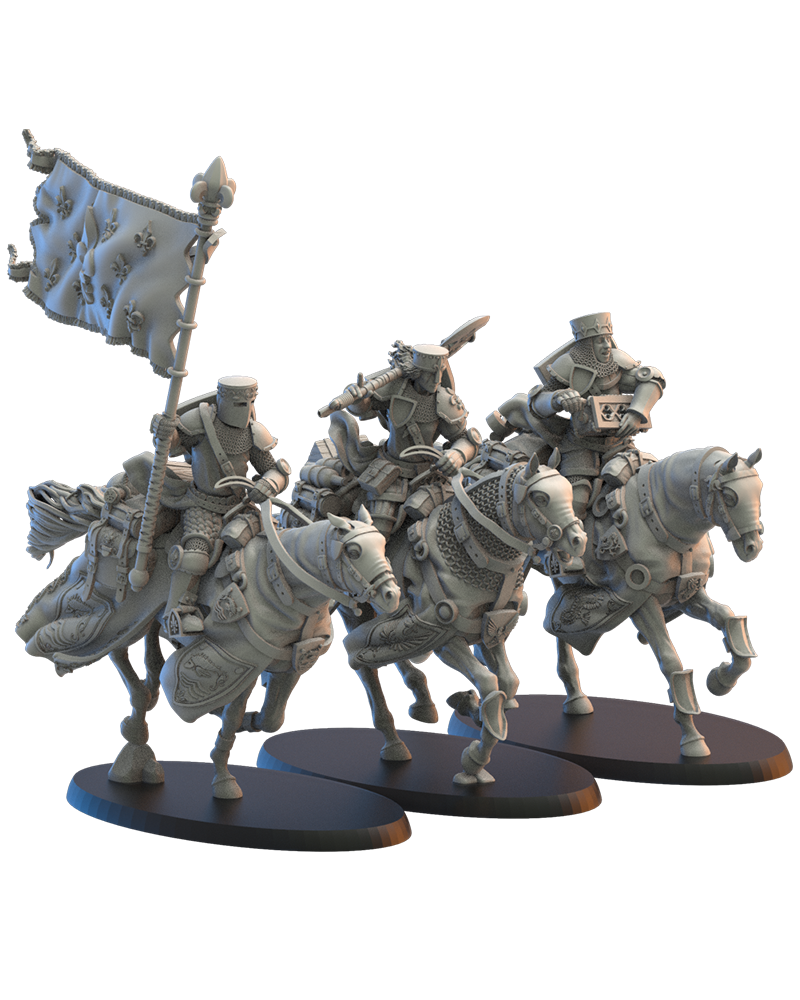 Kingdom Rangers Command Group (x3) - Bretons - TTRPG - Wargaming - Dungeons and Dragons