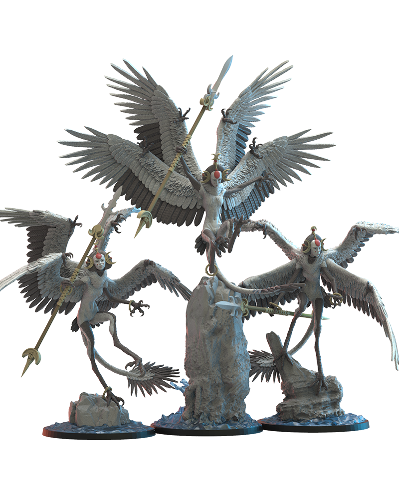 Kurēnjosei Regiment (x3) - Harpies - TTRPG - Wargaming - Dungeons and Dragons