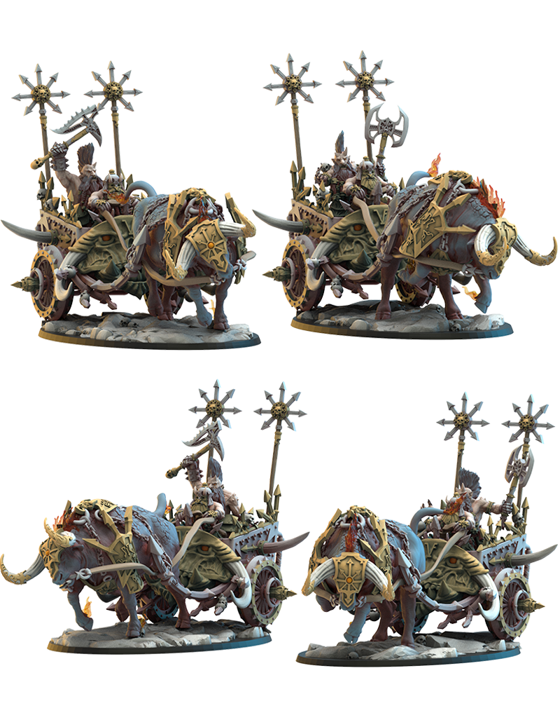Magmhôrin Chariots (x2) - Chaos Dwarves - TTRPG - Wargaming - Dungeons and Dragons