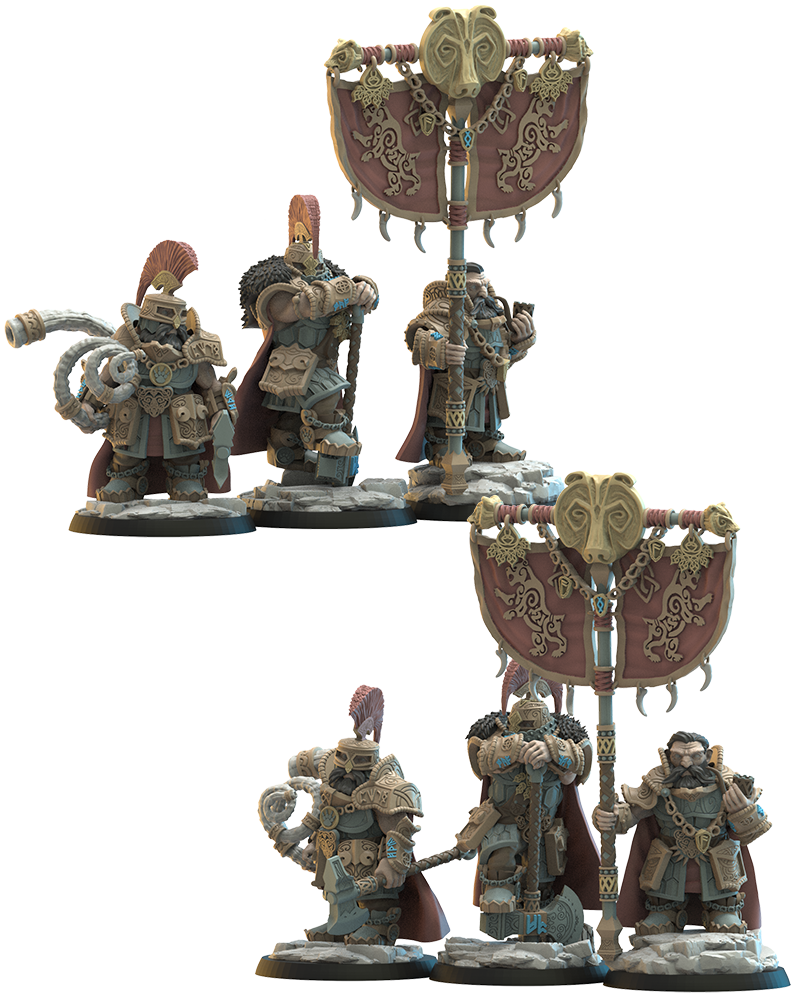 Magyabor Guard CG (x3) Dwarves - TTRPG - Wargaming - LOTR - Dungeons and Dragons