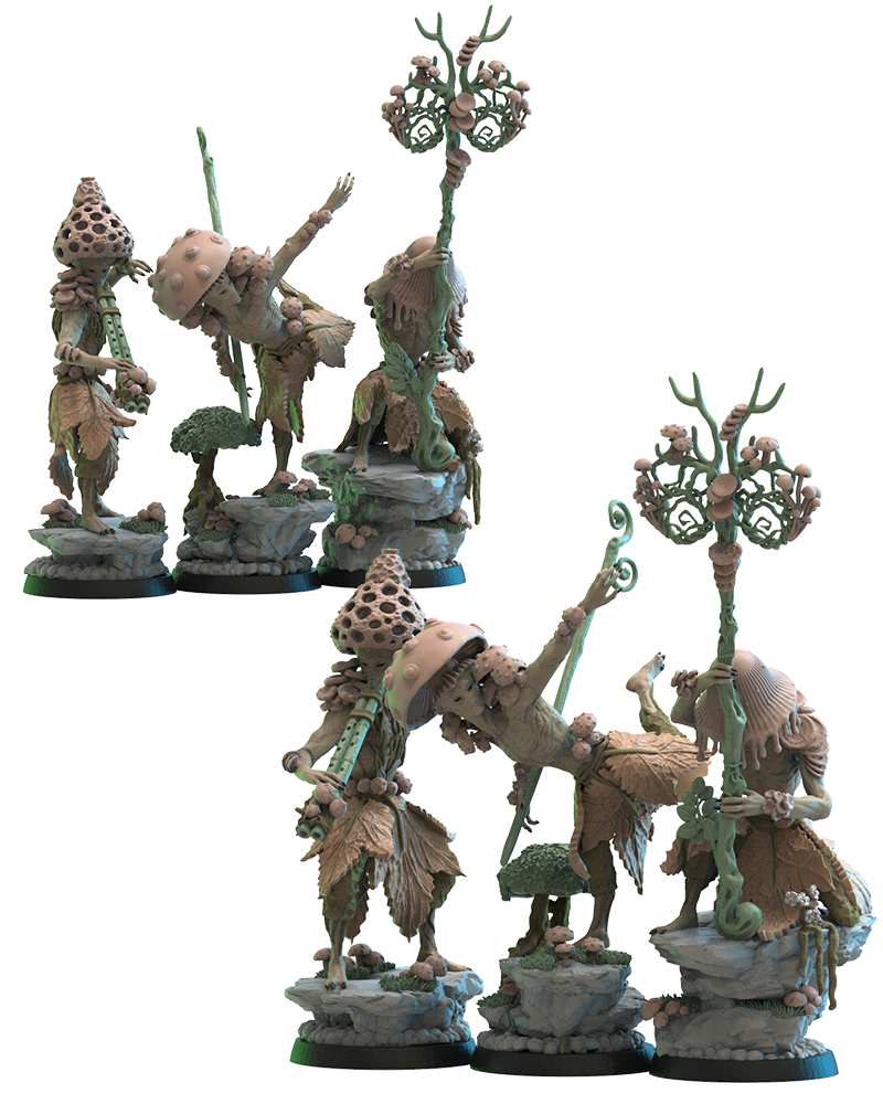 Shaolin Kodamas CG (x3) - Wood Elves - TTRPG - Wargaming - Dungeons and Dragons