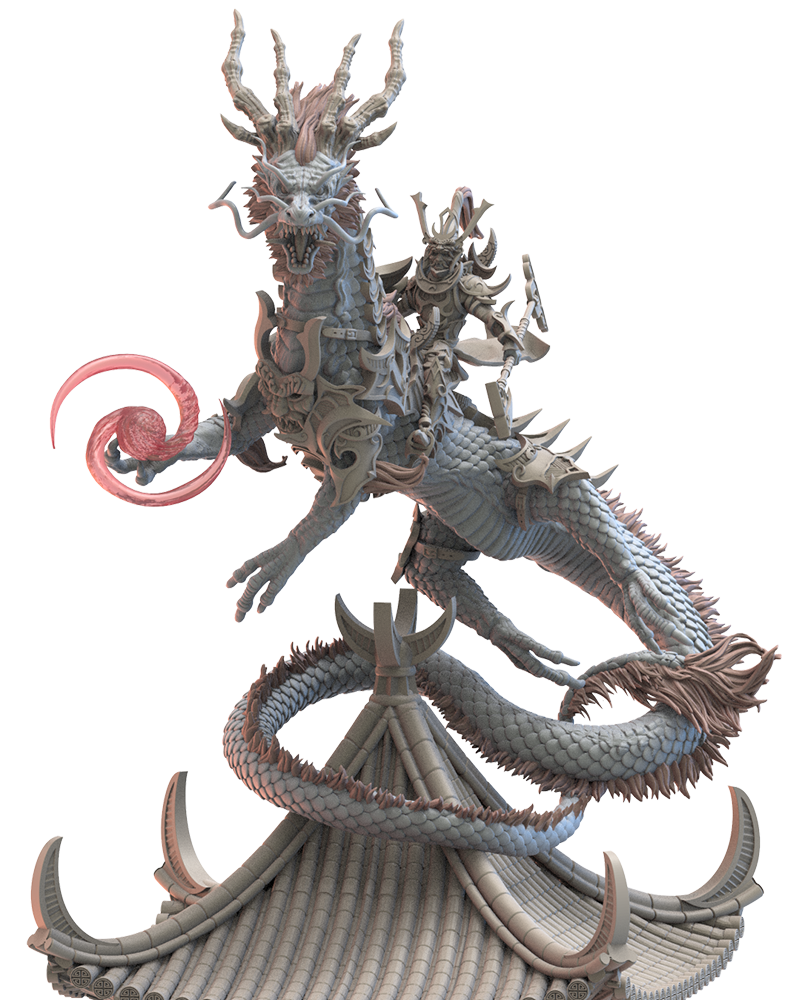 Shiro, Chieftain on Tatsu - Night Elves - TTRPG - Wargaming - Dungeons and Dragons