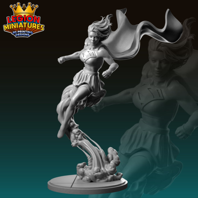 Supergirl Miniature(40mm - 75mm) Unassembled/Unpainted/3D Print