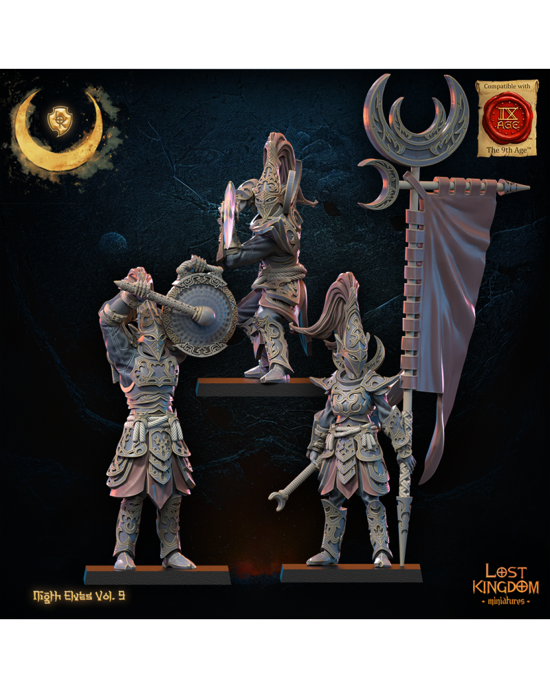 Tsurugi Regiment CG (x3) Night Elves - TTRPG - Wargaming - Dungeons and Dragons