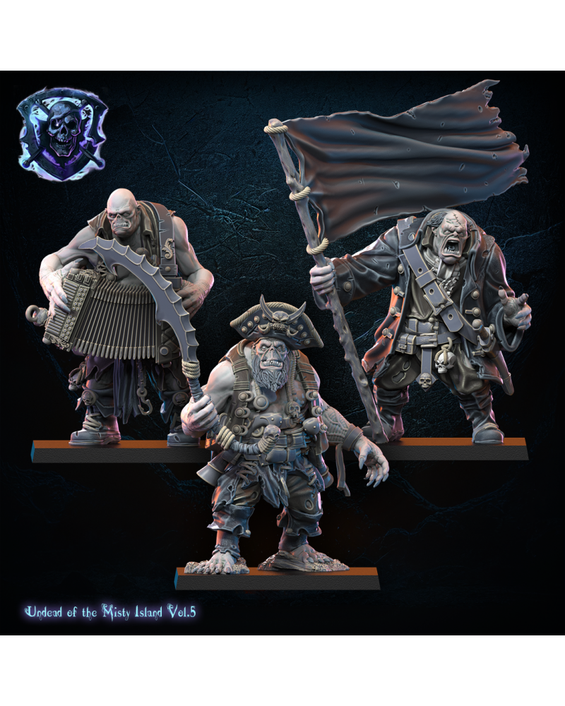 Undead Ogre CG (x3) - Undead Pirates - TTRPG - Wargaming - Dungeons and Dragons