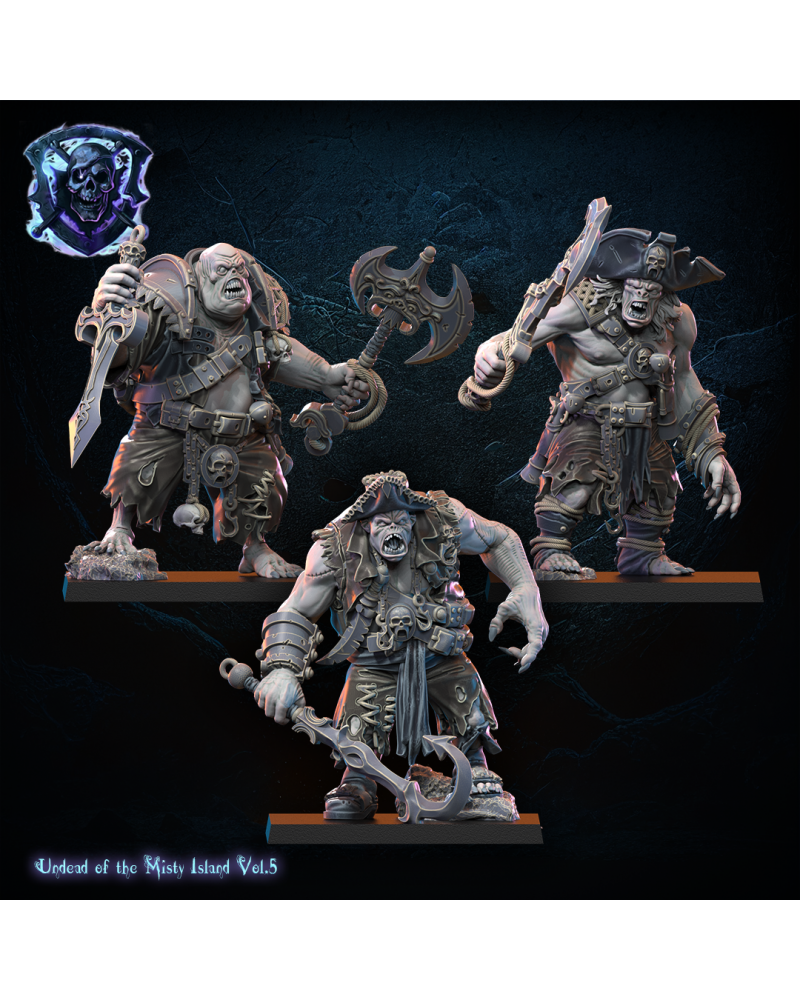 Undead Ogre Regiment (x3) Undead Pirates - TTRPG - Wargaming - Dungeons and Dragons