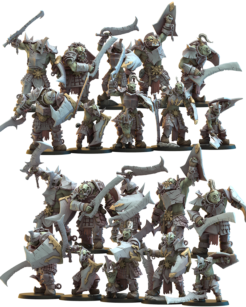 Urk Slaves (x10) Orcs - TTRPG - Wargaming - LOTR - Dungeons and Dragons