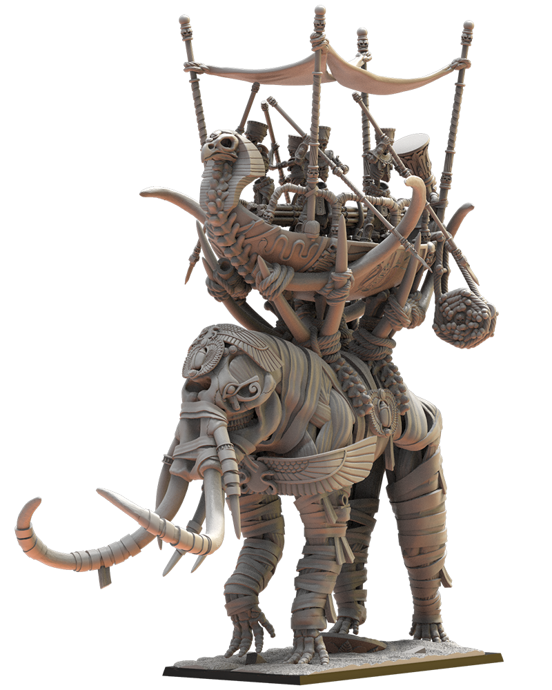 Éléphant de guerre - Rois des Tombes - Mort-vivant - JDR - Wargaming - Donjons et Dragons