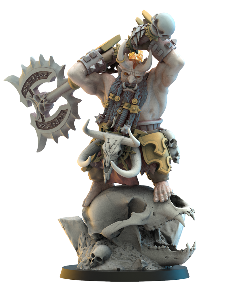 Whuldral Fireaxe, Berserker Hero - Chaos Dwarf - TTRPG - Wargaming - LOTR - Dungeons and Dragons