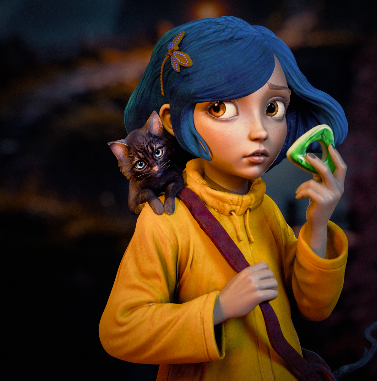 Coraline Sculpture (75mm to 500mm) - Unassembled/Unpainted/3D Print