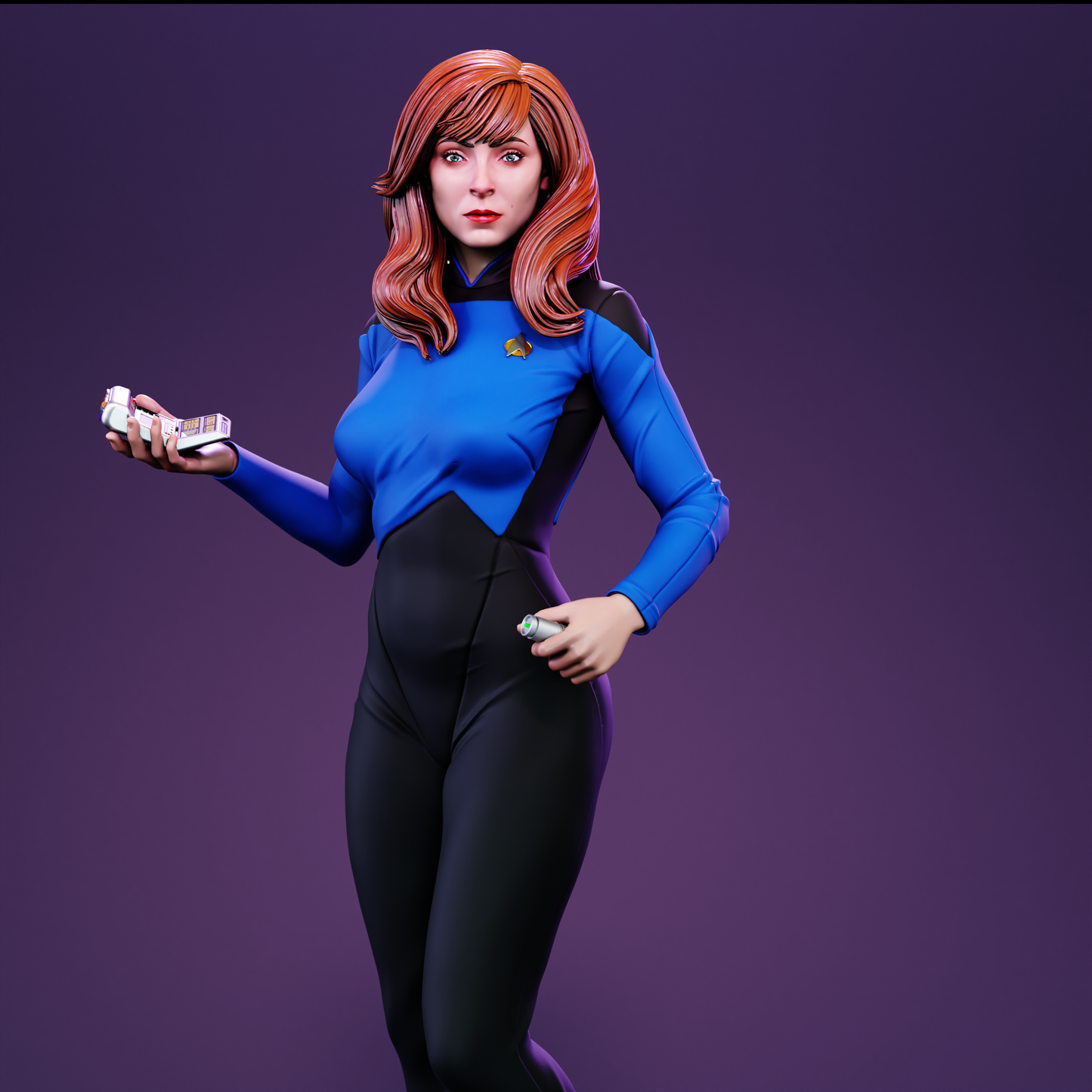 Dr. Beverly Crusher Star Trek Sculpture (75mm to 500mm) - Unassembled/Unpainted/3D Print