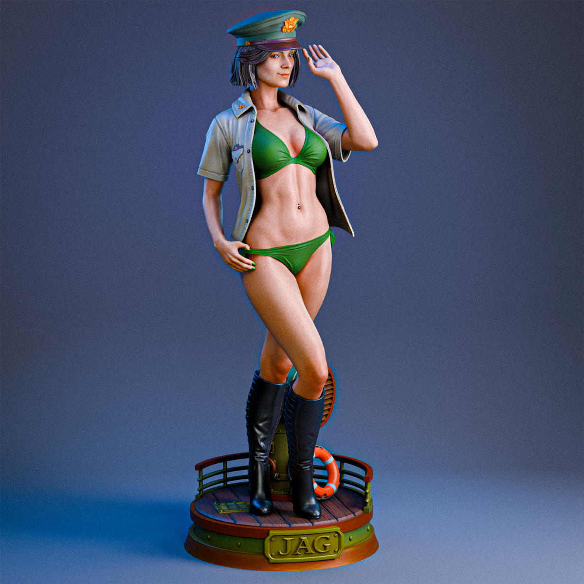 Major MacKenzie Sculpture (75mm to 500mm) - Unassembled/Unpainted/3D Print