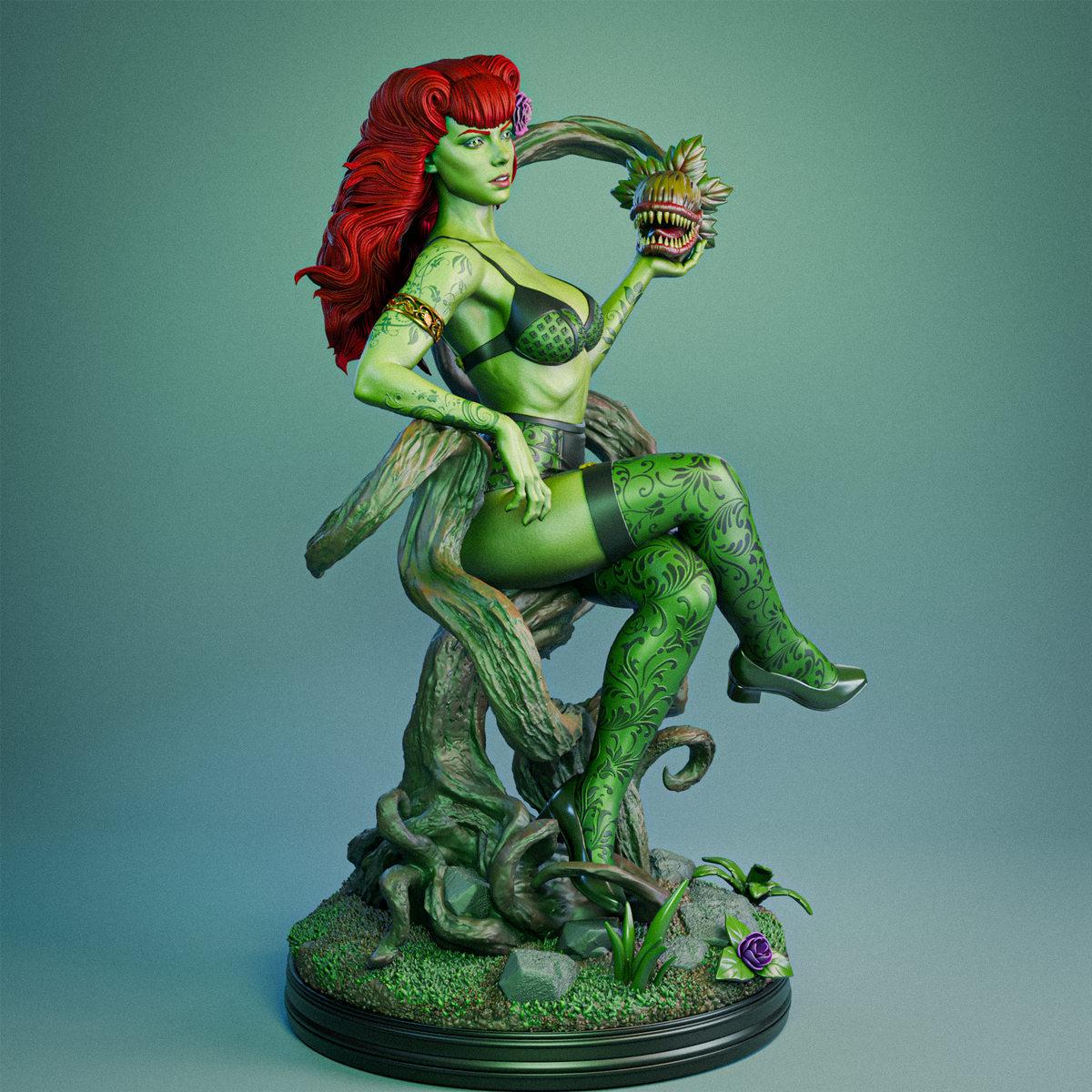 Poison Ivy Sculpture (75mm to 500mm) - Unassembled/Unpainted/3D Print