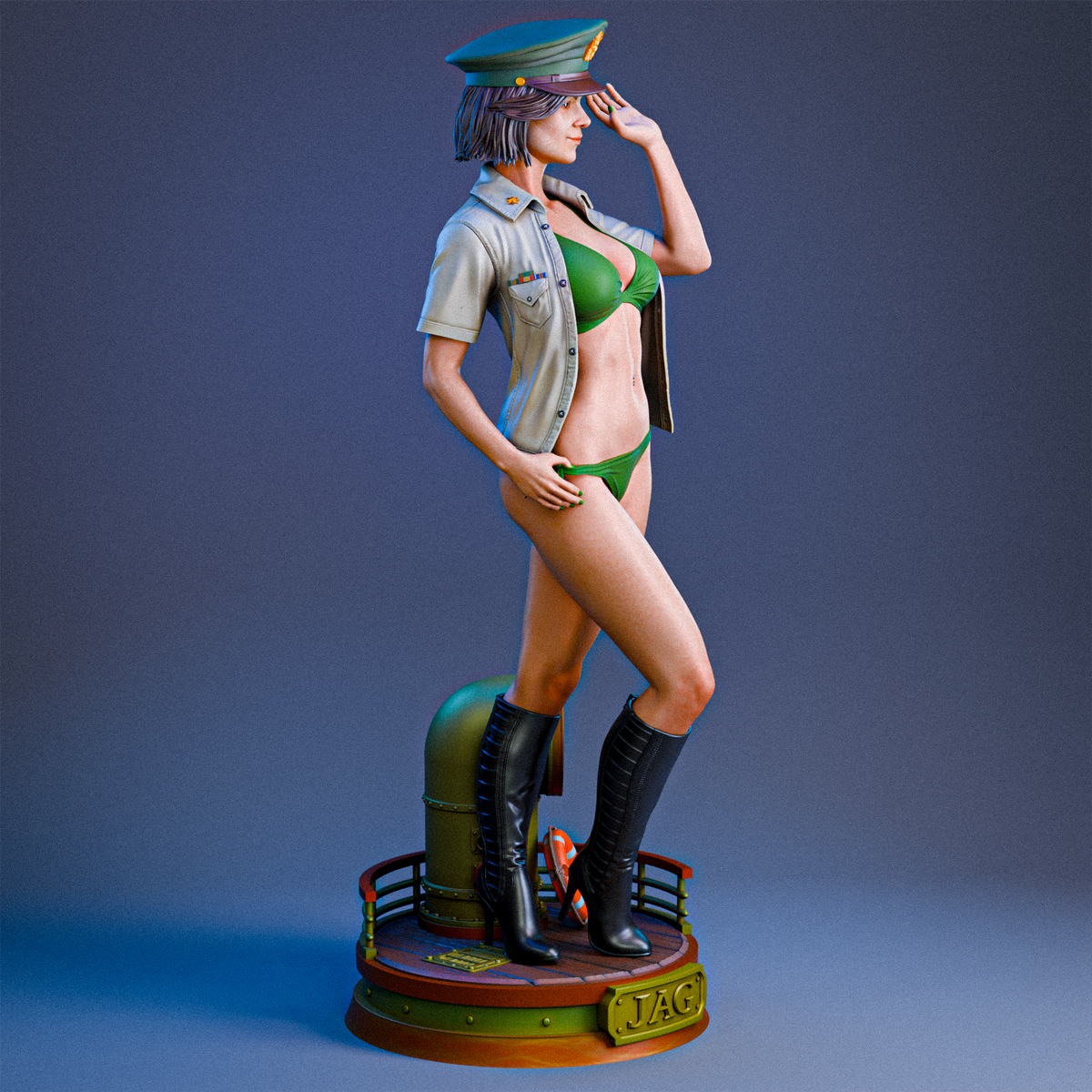 Major MacKenzie Sculpture (75mm to 500mm) - Unassembled/Unpainted/3D Print