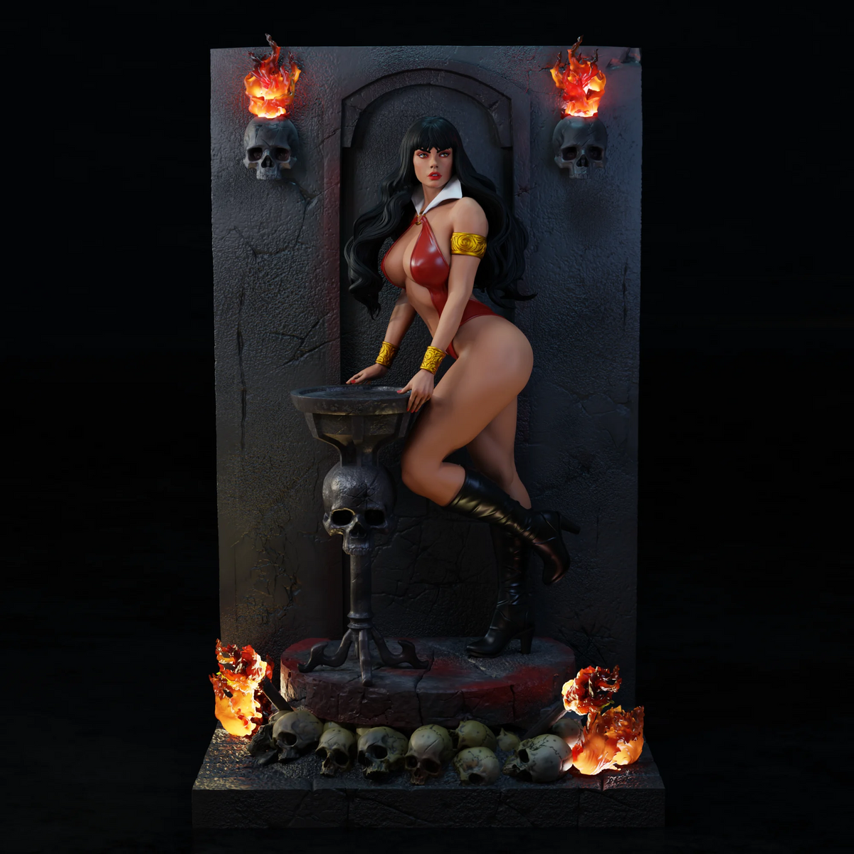 Vampirella Sexy Statue (75mm to 500mm) - Unassembled/Unpainted/3D Print
