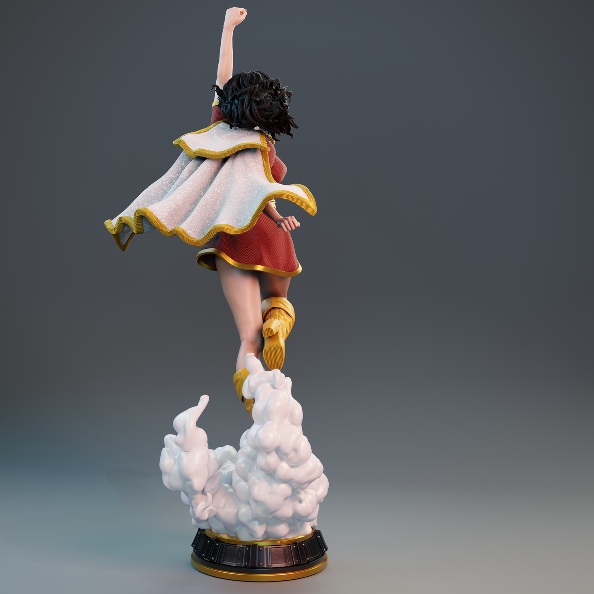Mary Marvel Bombshell Sculpture (75mm to 500mm) - Unassembled/Unpainted/3D Print