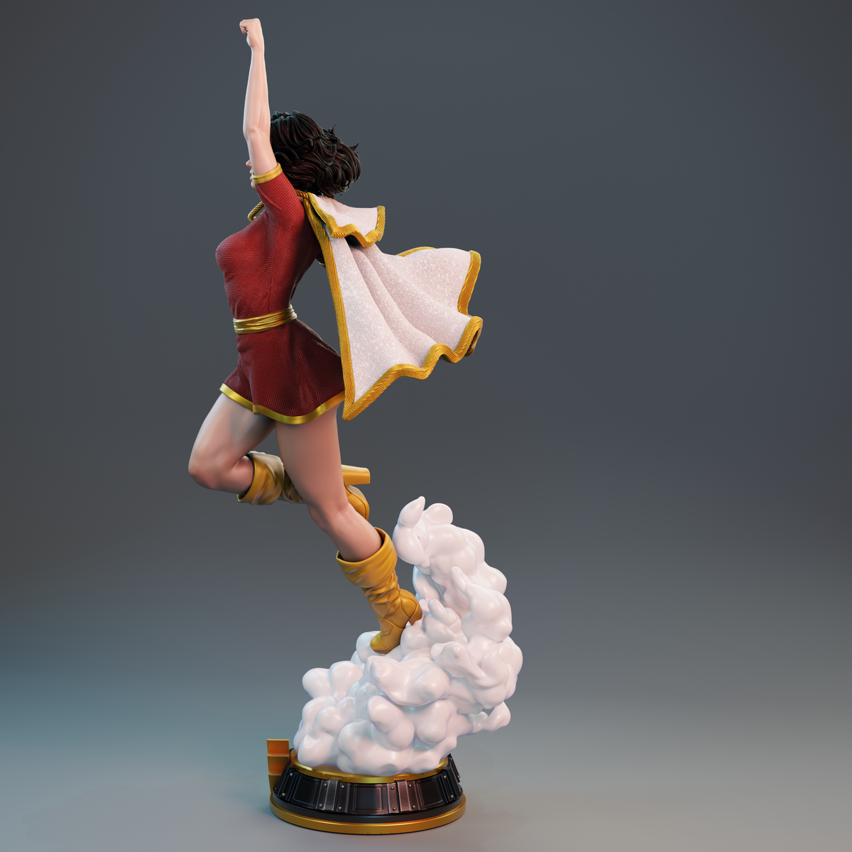 Mary Marvel Bombshell Sculpture (75mm to 500mm) - Unassembled/Unpainted/3D Print