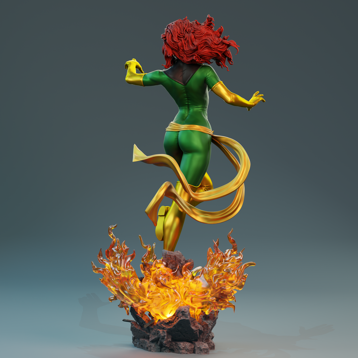 Jean Gray Phoenix Sculpture (75mm to 500mm) - Unassembled/Unpainted/3D Print