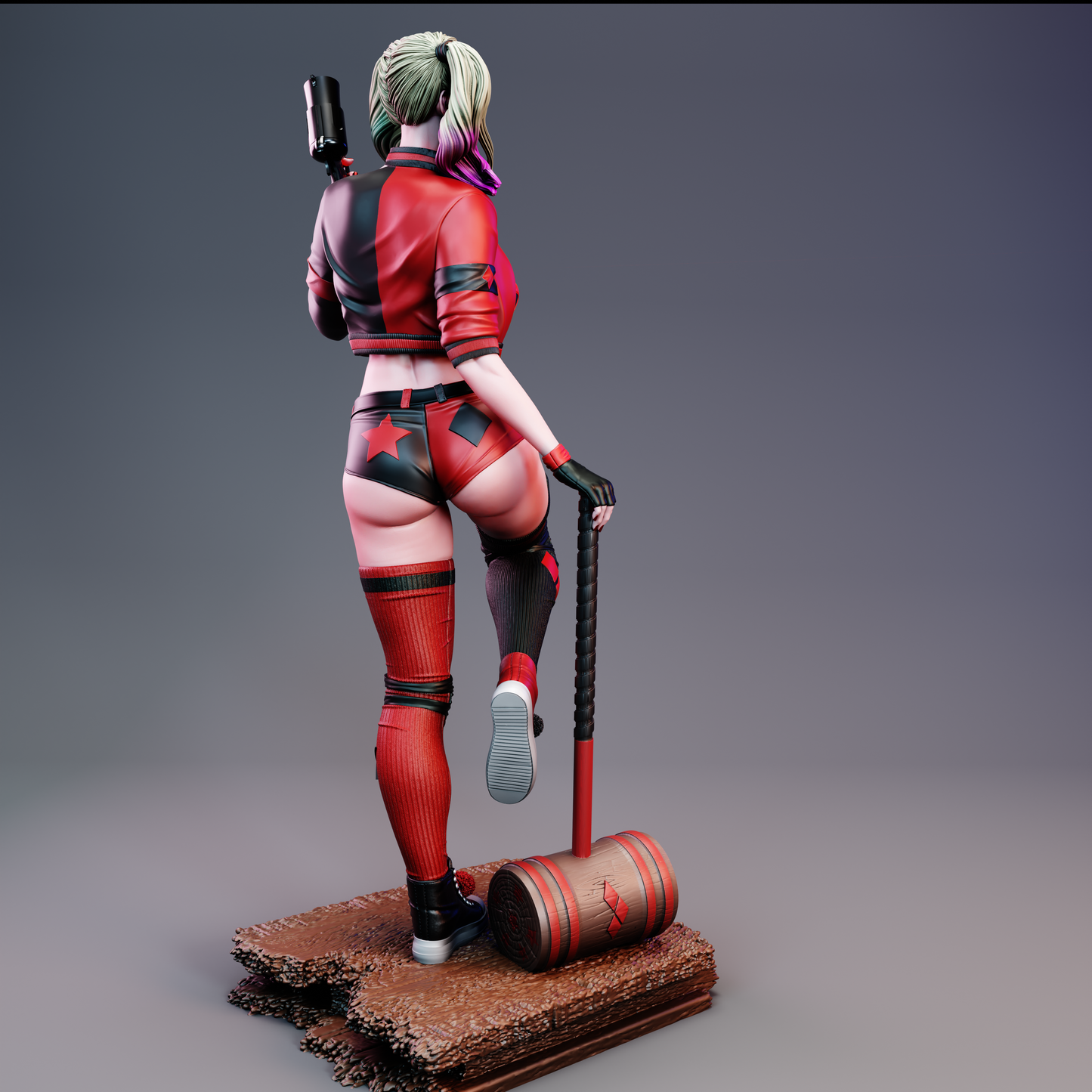 Harley Quinn Sculpture (75mm to 500mm) - Unassembled/Unpainted/3D Print