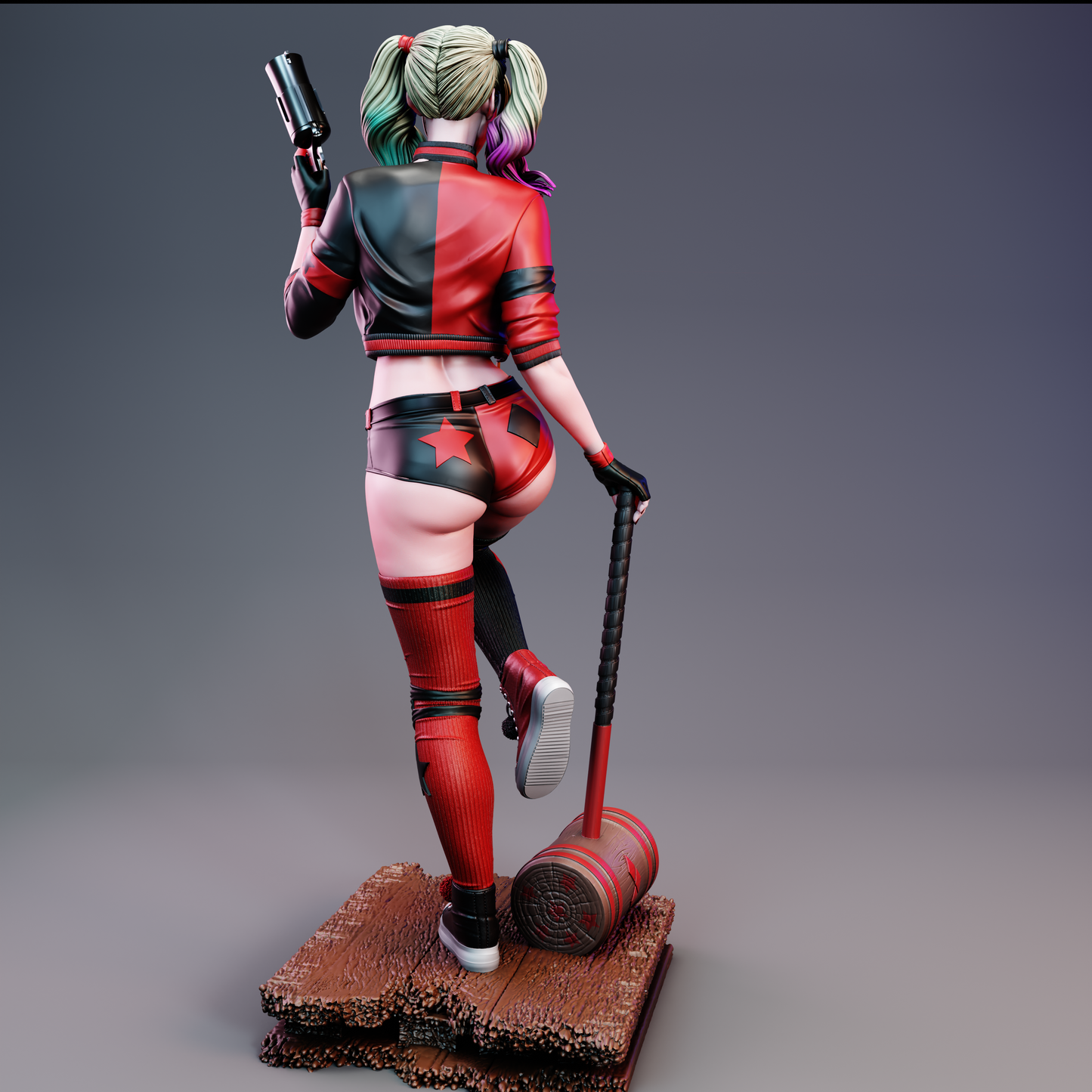 Harley Quinn Sculpture (75mm to 500mm) - Unassembled/Unpainted/3D Print