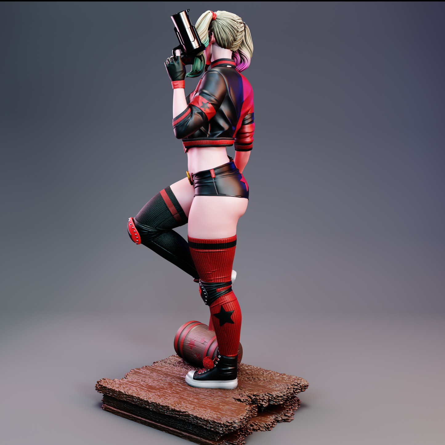 Harley Quinn Sculpture (75mm to 500mm) - Unassembled/Unpainted/3D Print