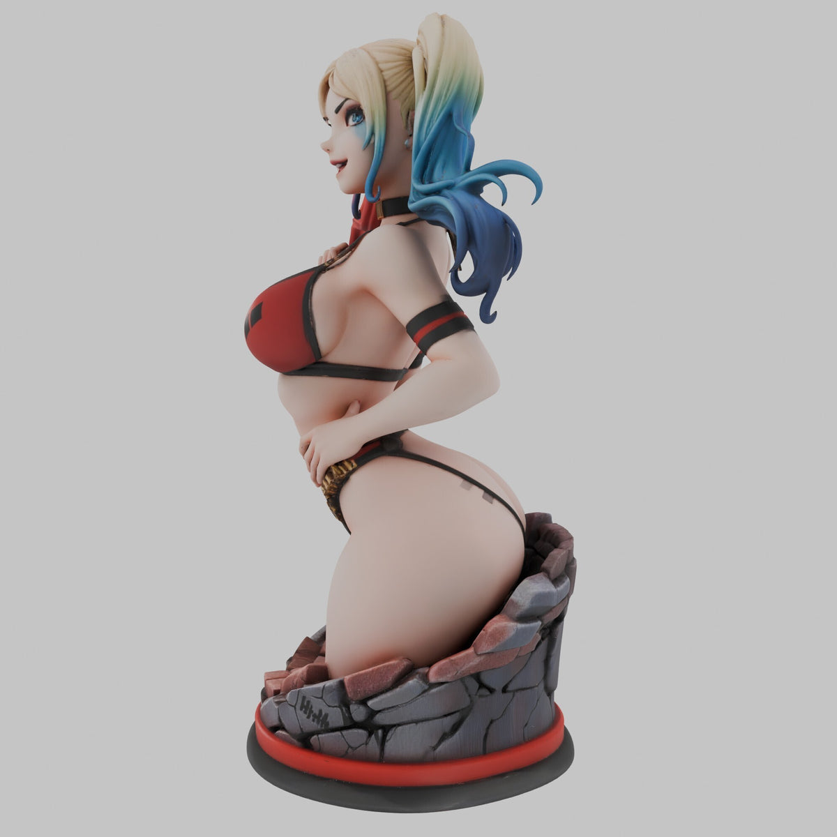 Harley Quinn pin-up Bust (75mm to 500mm) - Unassembled/Unpainted/3D Print