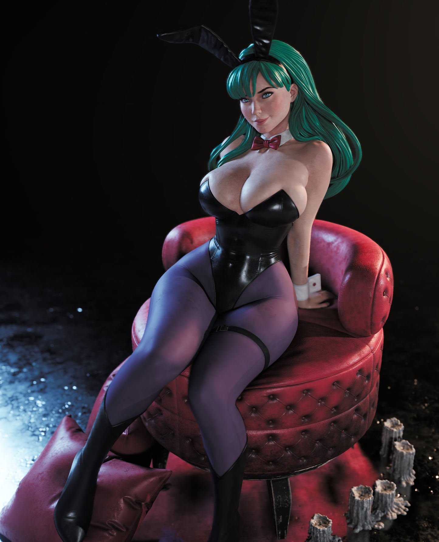 Bunny Girl Sculpture (75mm to 500mm) - Unassembled/Unpainted/3D Print