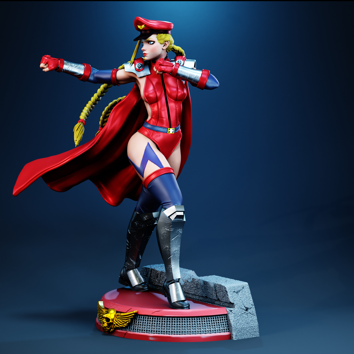 Cammy Sculpture (75mm to 500mm) - Unassembled/Unpainted/3D Print