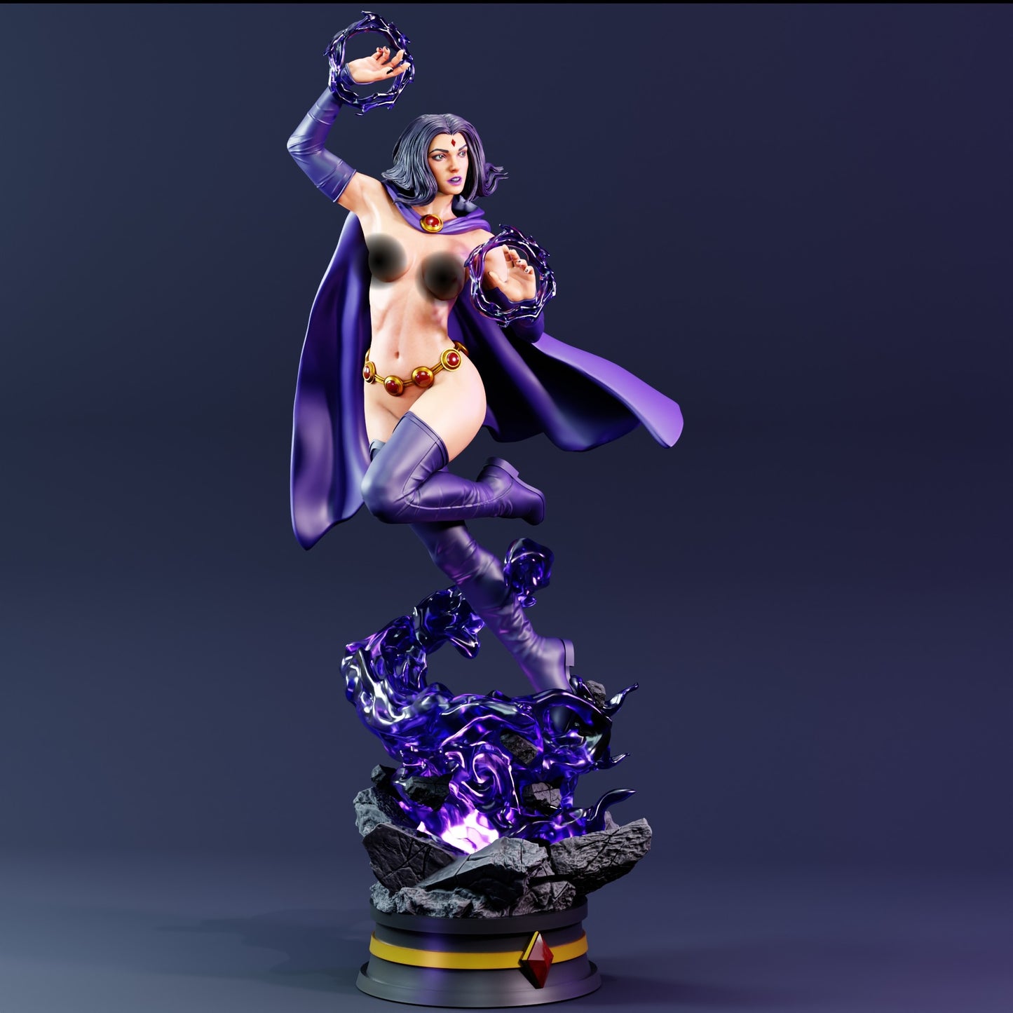 Raven SFW/NSFW Sculpture (75mm to 500mm) Teen Titans - Unassembled/Unpainted/3D Print