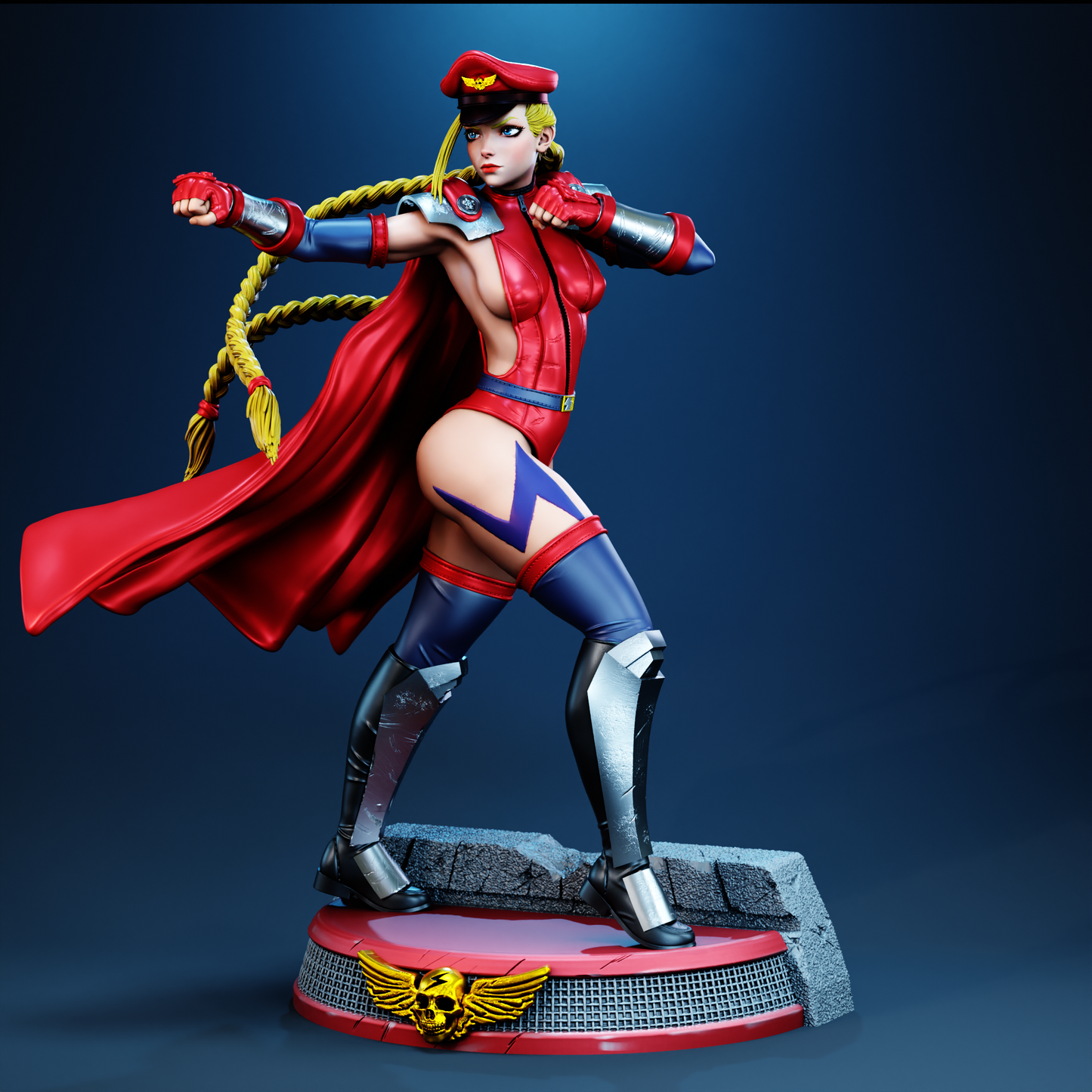 Cammy Sculpture (75mm to 500mm) - Unassembled/Unpainted/3D Print