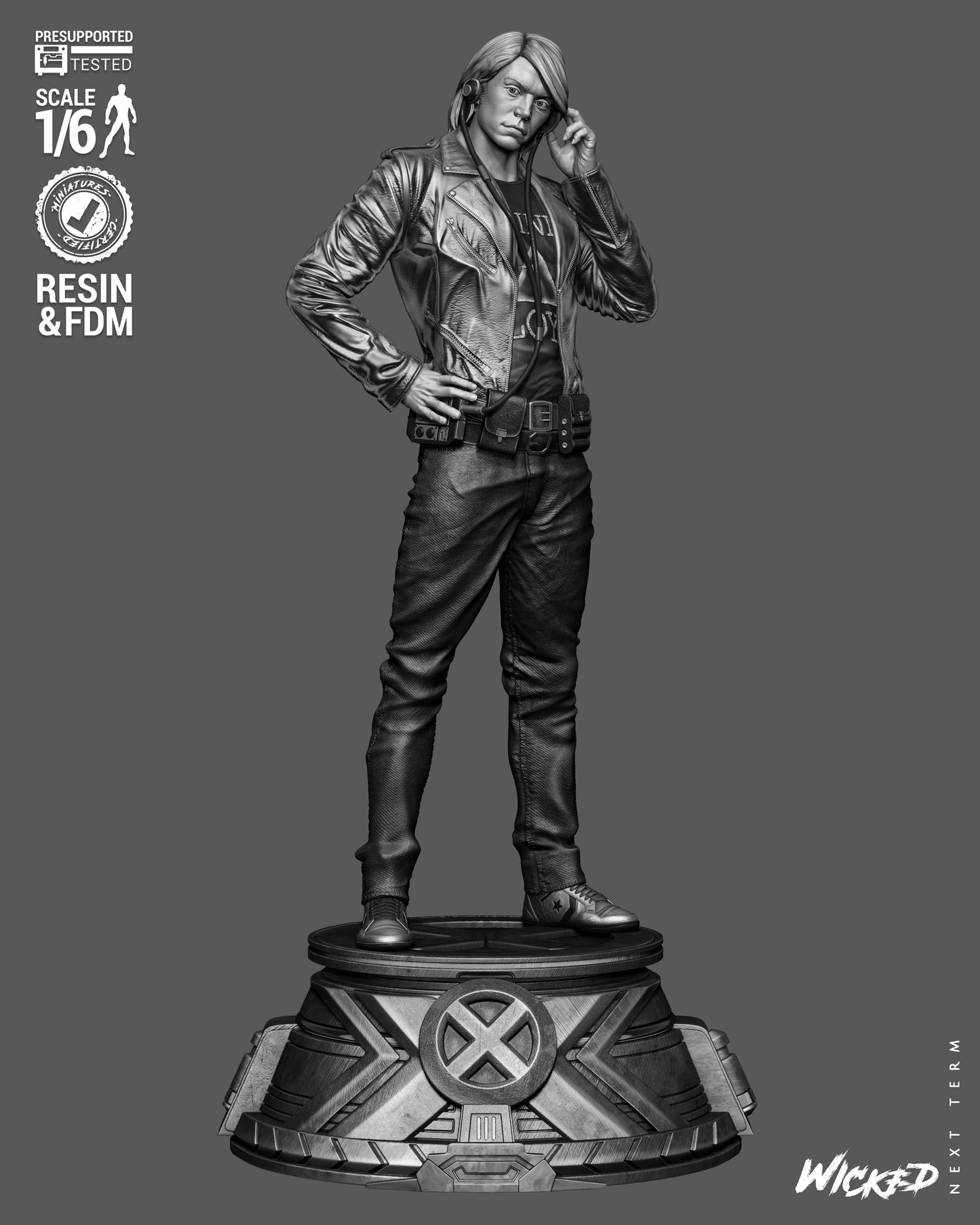 Quick Silver Sculpture (75mm to 500mm) - Unassembled/Unpainted/3D Print