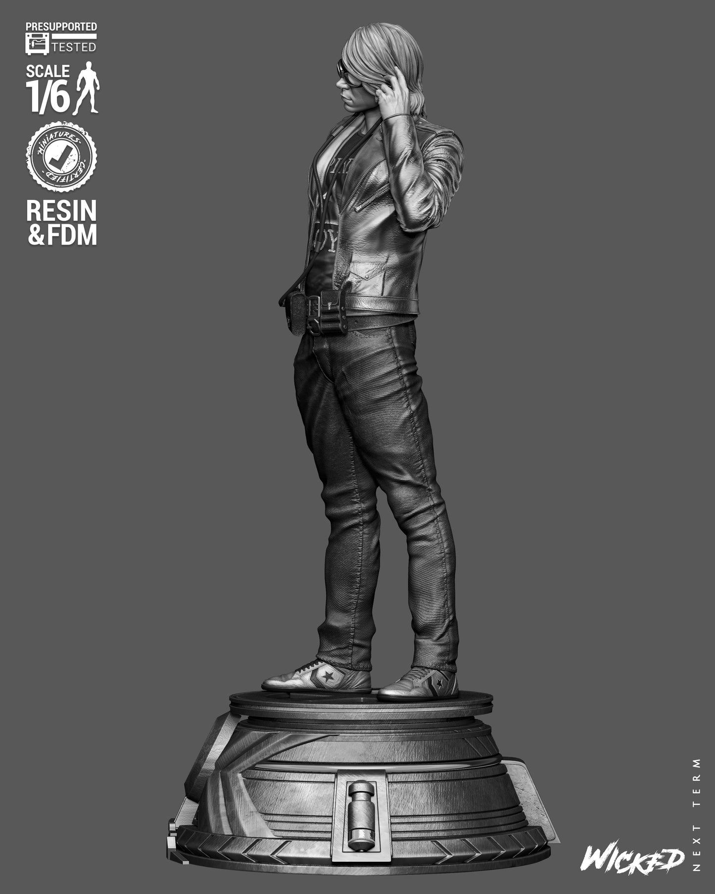 Quick Silver Sculpture (75mm to 500mm) - Unassembled/Unpainted/3D Print