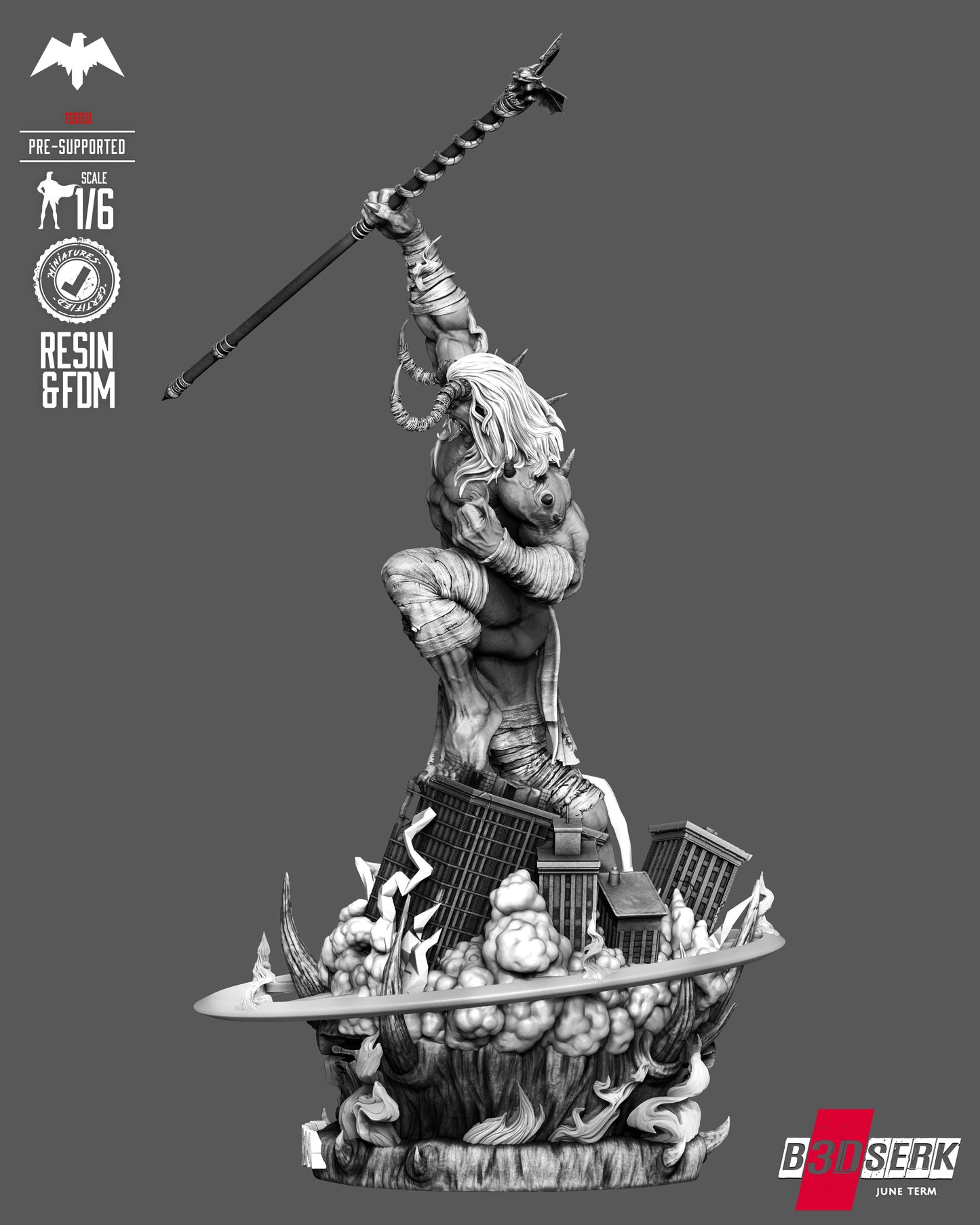 Trigon Sculpture (75mm to 500mm) - Unassembled/Unpainted/3D Print