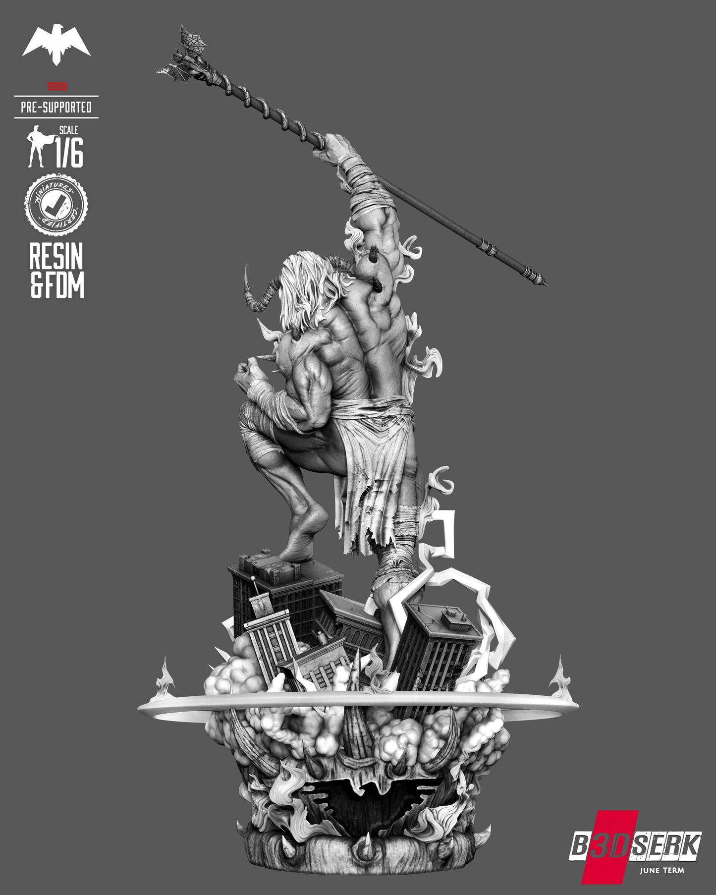 Trigon Sculpture (75mm to 500mm) - Unassembled/Unpainted/3D Print