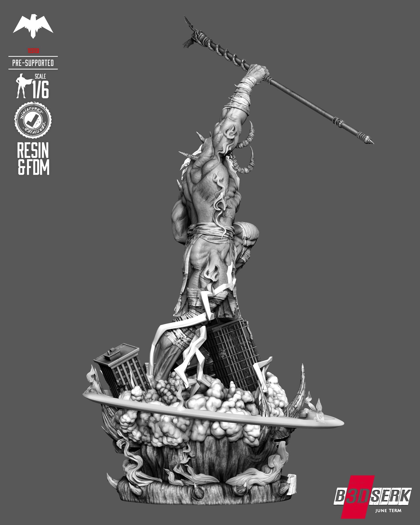 Trigon Sculpture (75mm to 500mm) - Unassembled/Unpainted/3D Print