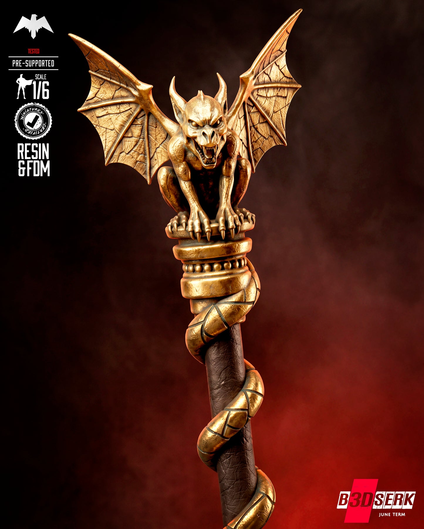 Trigon Sculpture (75mm to 500mm) - Unassembled/Unpainted/3D Print