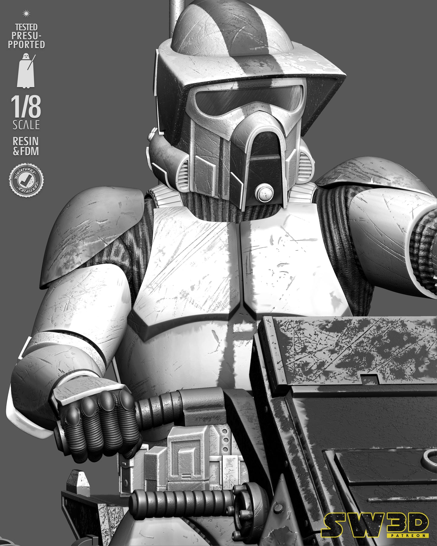AT-RT Trooper Sculpture(75mm to 500mm) - Unassembled/Unpainted/3D Print