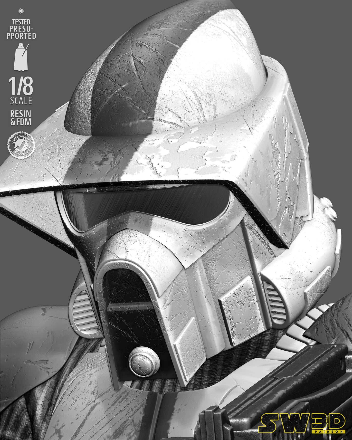 AT-RT Trooper Sculpture(75mm to 500mm) - Unassembled/Unpainted/3D Print