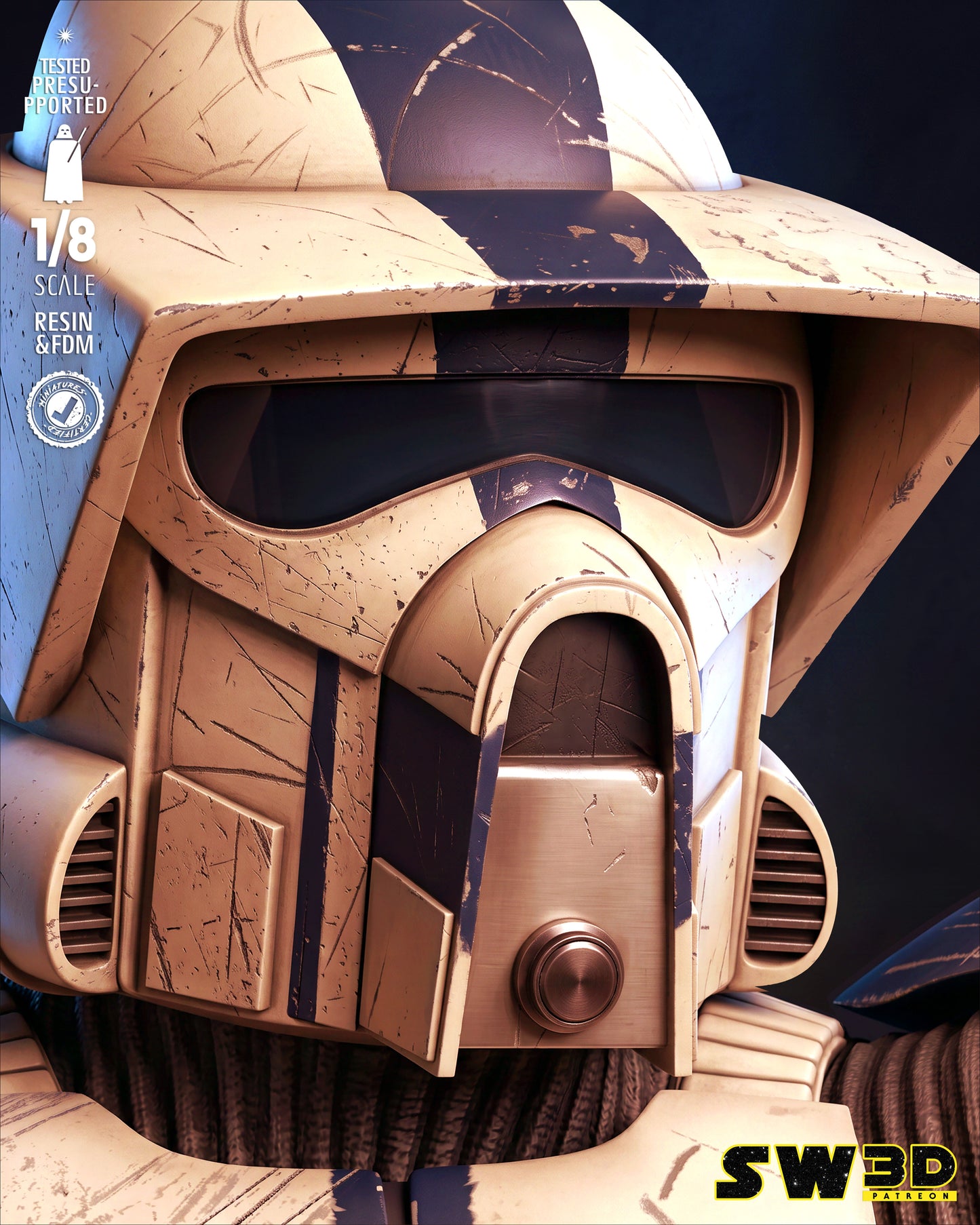 AT-RT Trooper Sculpture(75mm to 500mm) - Unassembled/Unpainted/3D Print