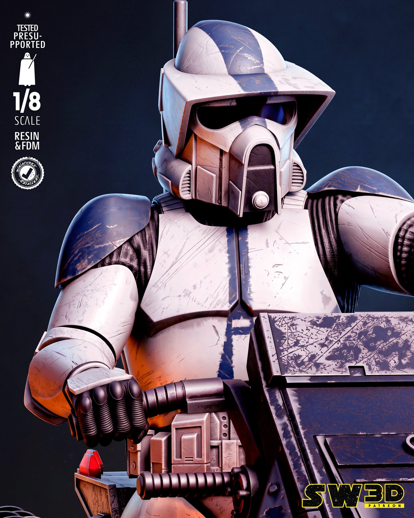 AT-RT Trooper Sculpture(75mm to 500mm) - Unassembled/Unpainted/3D Print