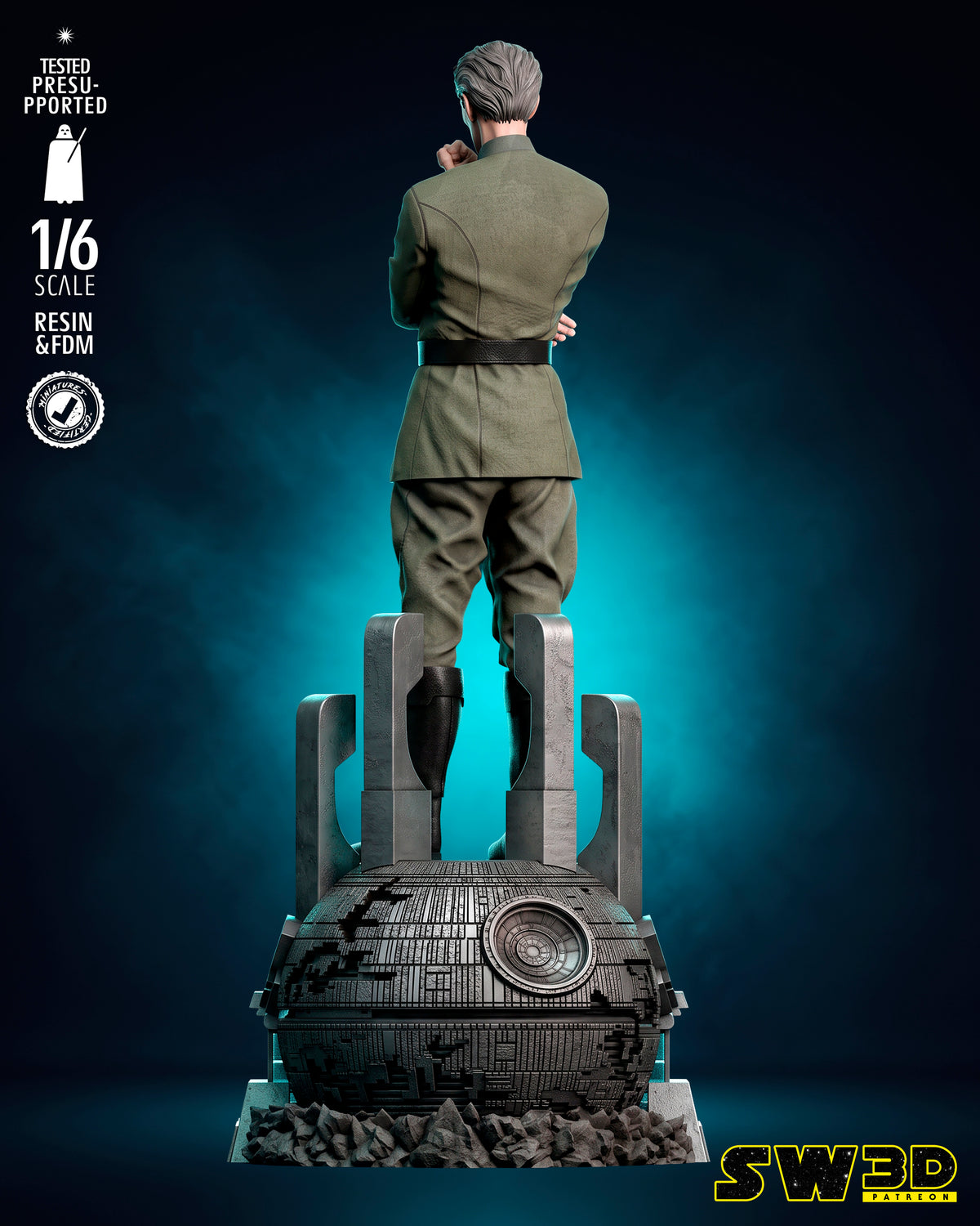 Grand Moff Tarkin Sculpture (75mm to 500mm) - Unassembled/Unpainted/3D Print