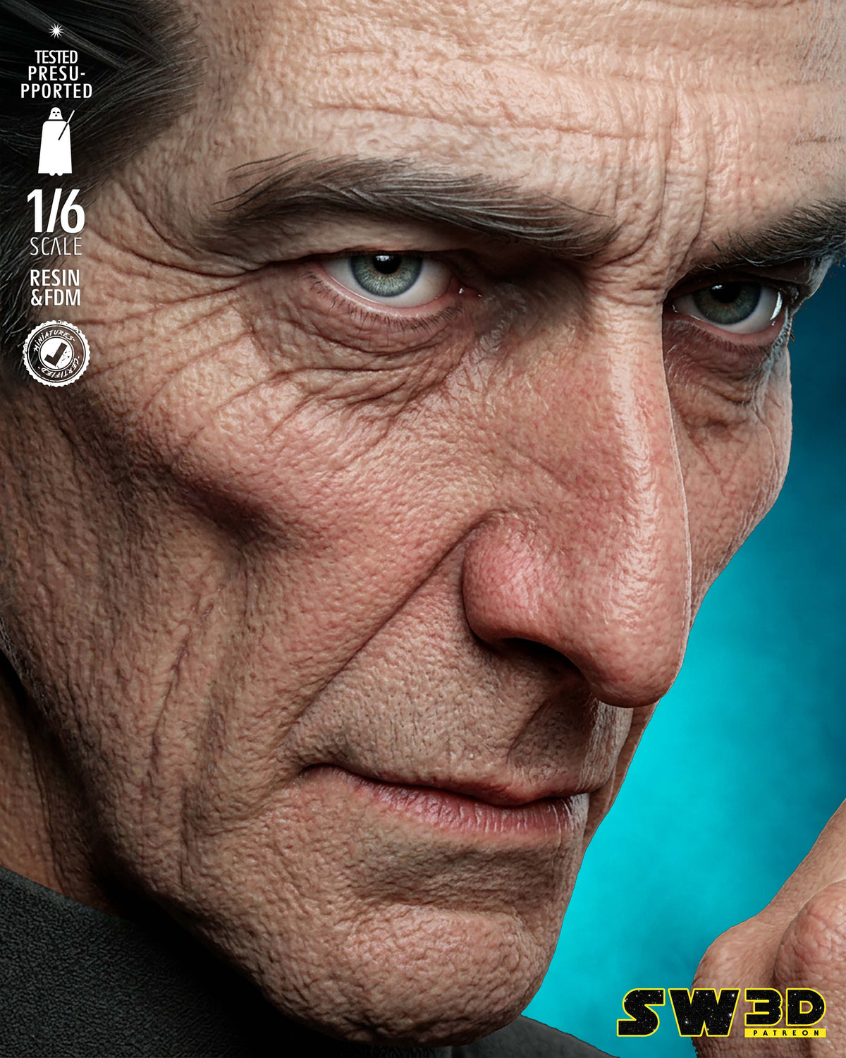 Grand Moff Tarkin Sculpture (75mm to 500mm) - Unassembled/Unpainted/3D Print