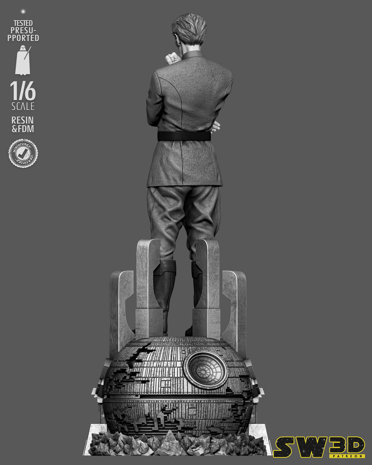 Grand Moff Tarkin Sculpture (75mm to 500mm) - Unassembled/Unpainted/3D Print