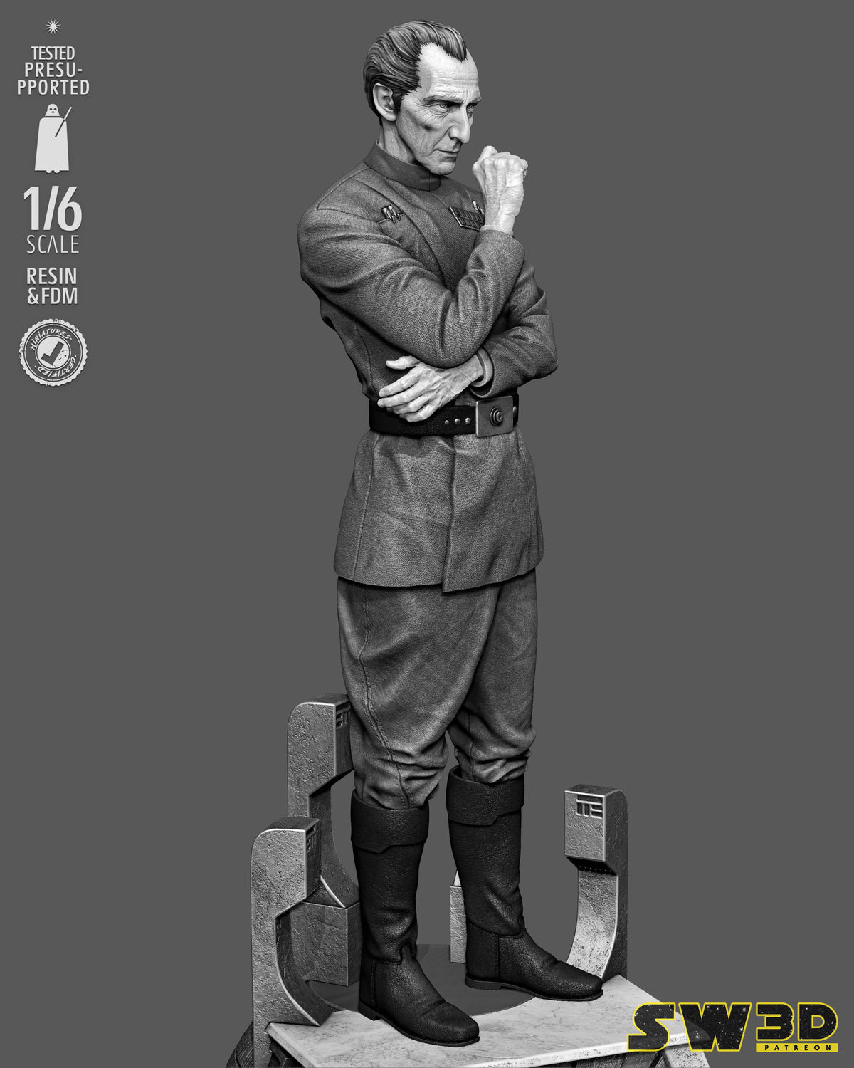 Grand Moff Tarkin Sculpture (75mm to 500mm) - Unassembled/Unpainted/3D Print